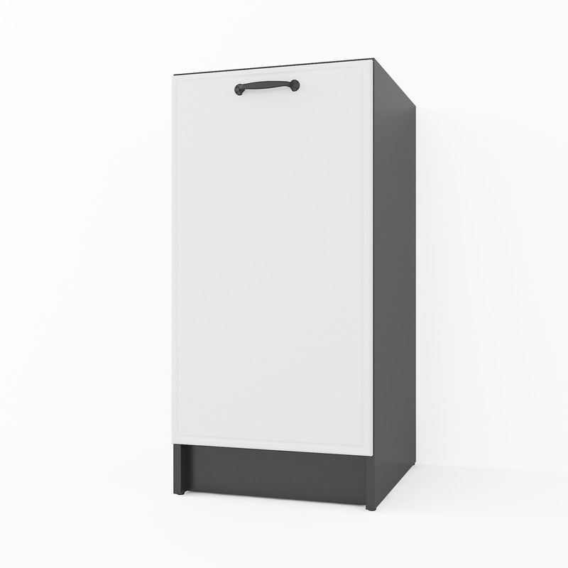 Тумба низ 400мм (без стільниці) К-64 чорний-білий