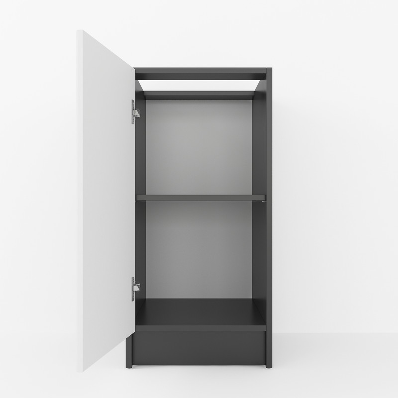 Тумба низ 400мм (без стільниці) К-64 чорний-білий