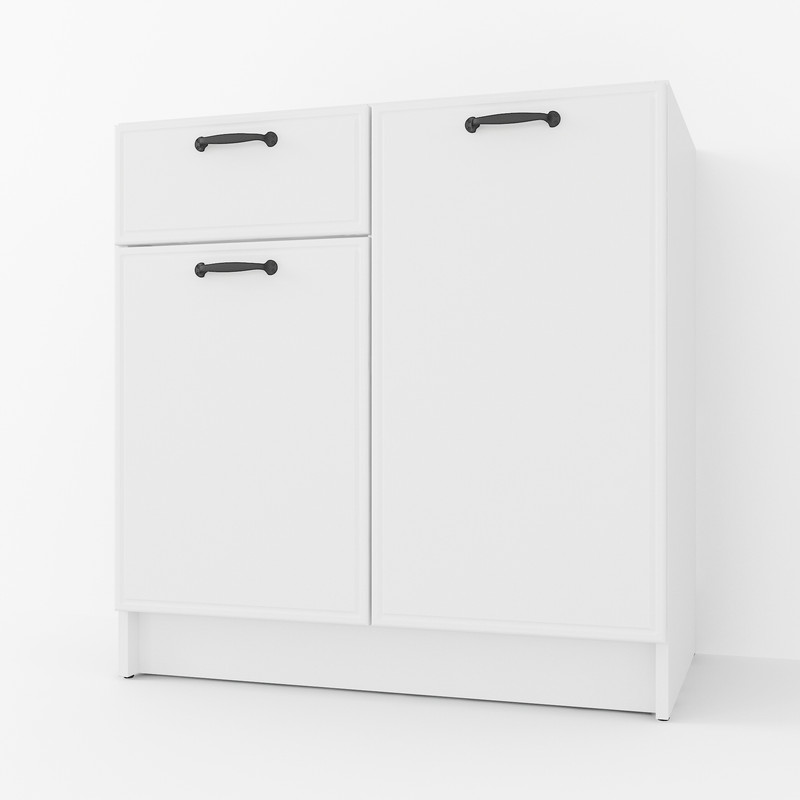 Тумба низ (комбі) 800мм, К-65 (без стільниці) білий