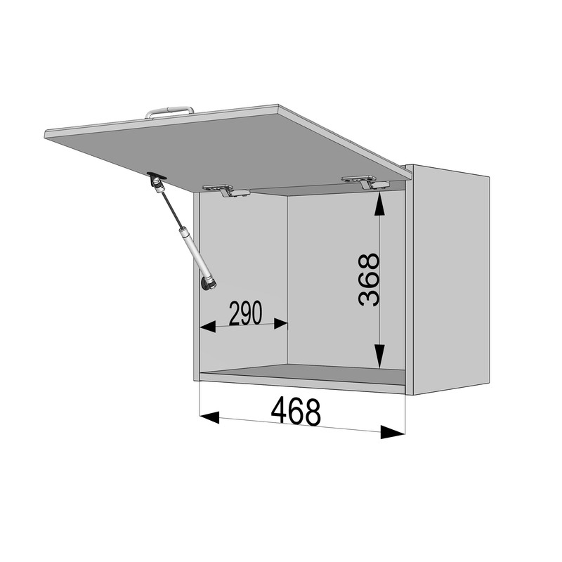 Шафа навісна (витяжка) 500мм К-59 білий - асфальт