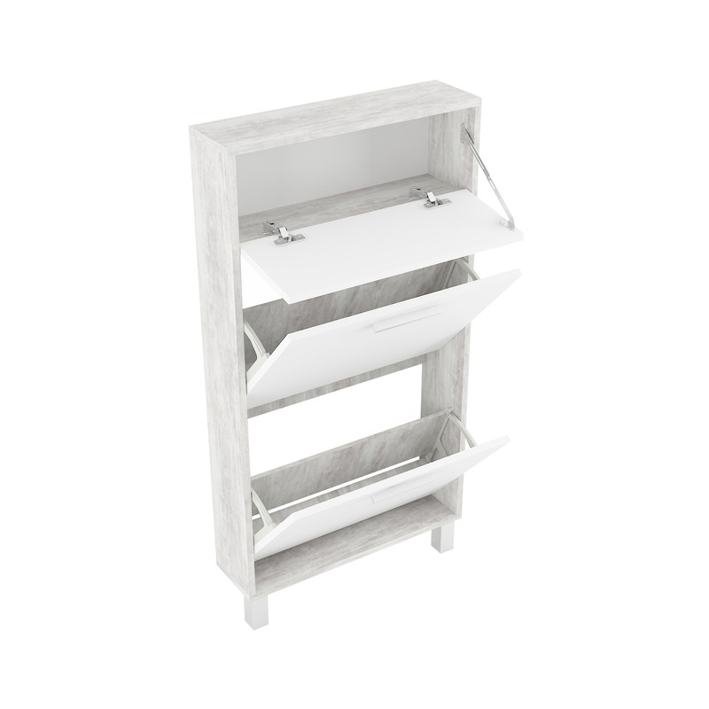 Взуттєва тумба А-159 бетон-білий