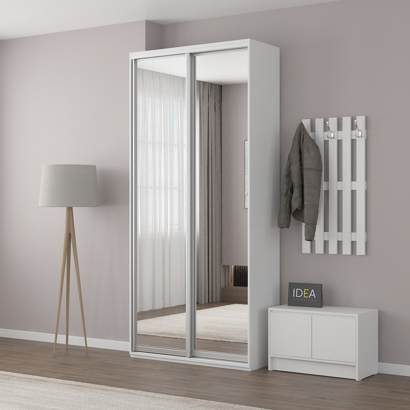 Шафа-купе IDEA серія 1 110 x 60 x 240 см Білий дзеркало