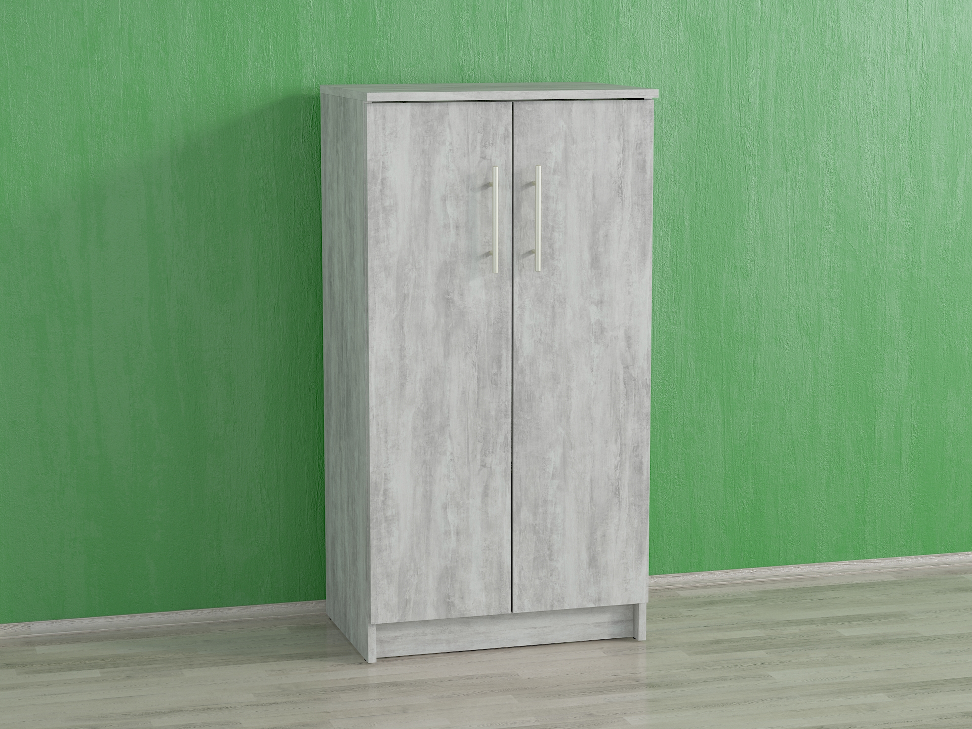 Шафа з полицями для одягу і взуття А-19 бетон