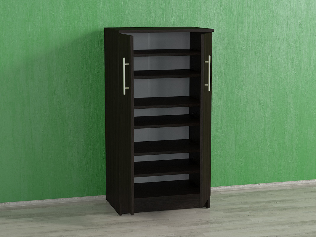 Шафа з полицями для одягу і взуття А-19 венге темний