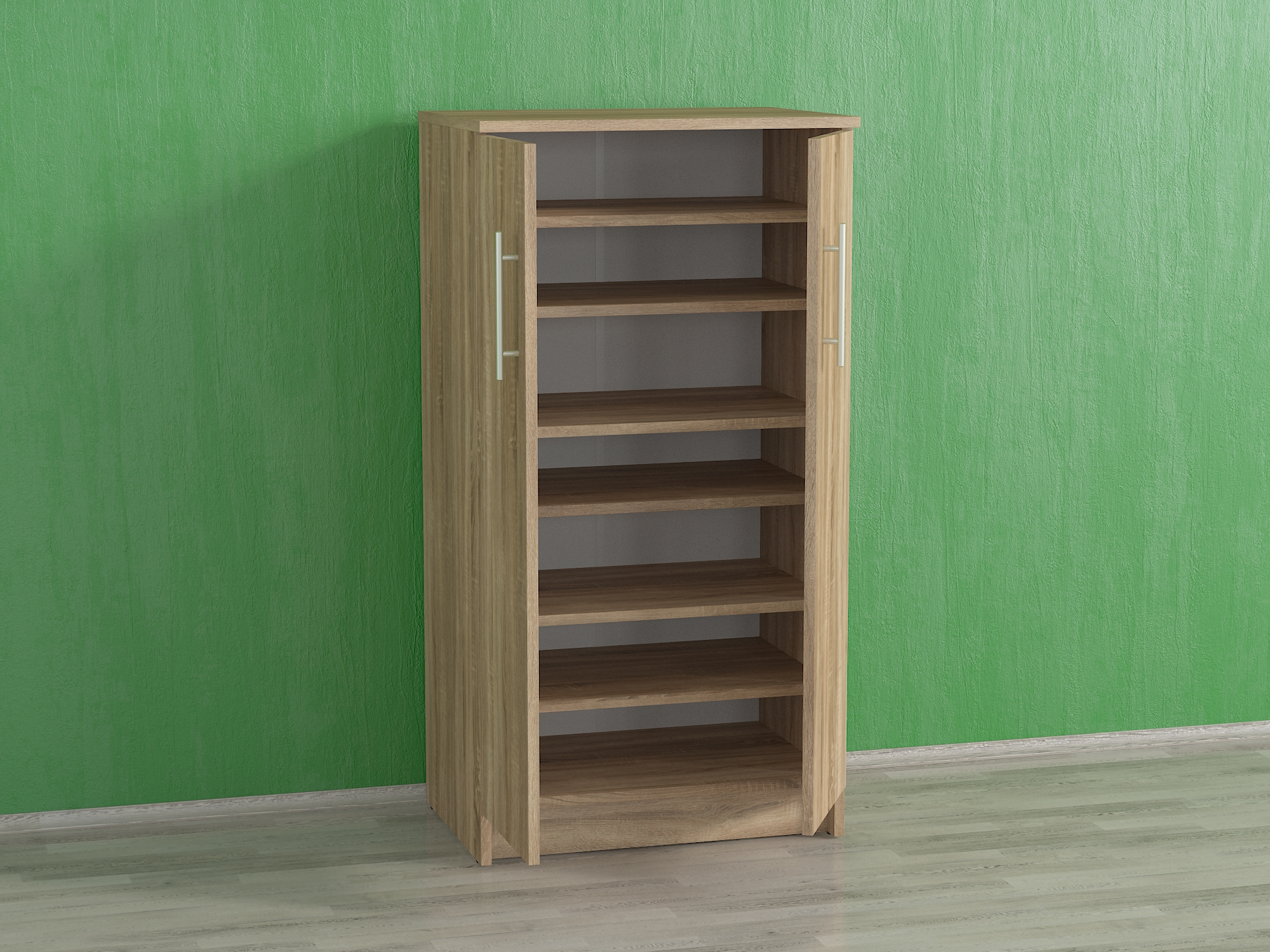 Шафа з полицями для одягу і взуття А-19 дуб сонома