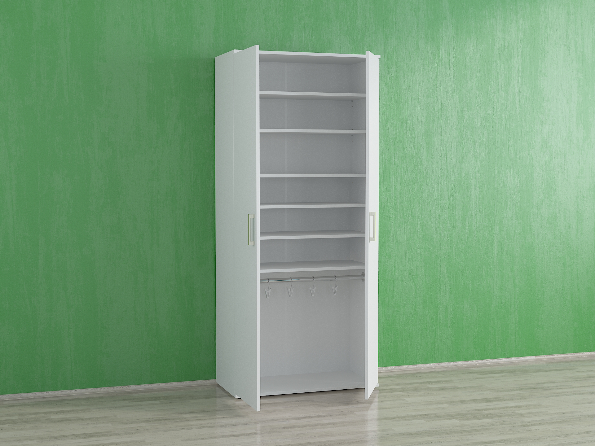 Шафа з полицями для одягу і взуття А-8 білий