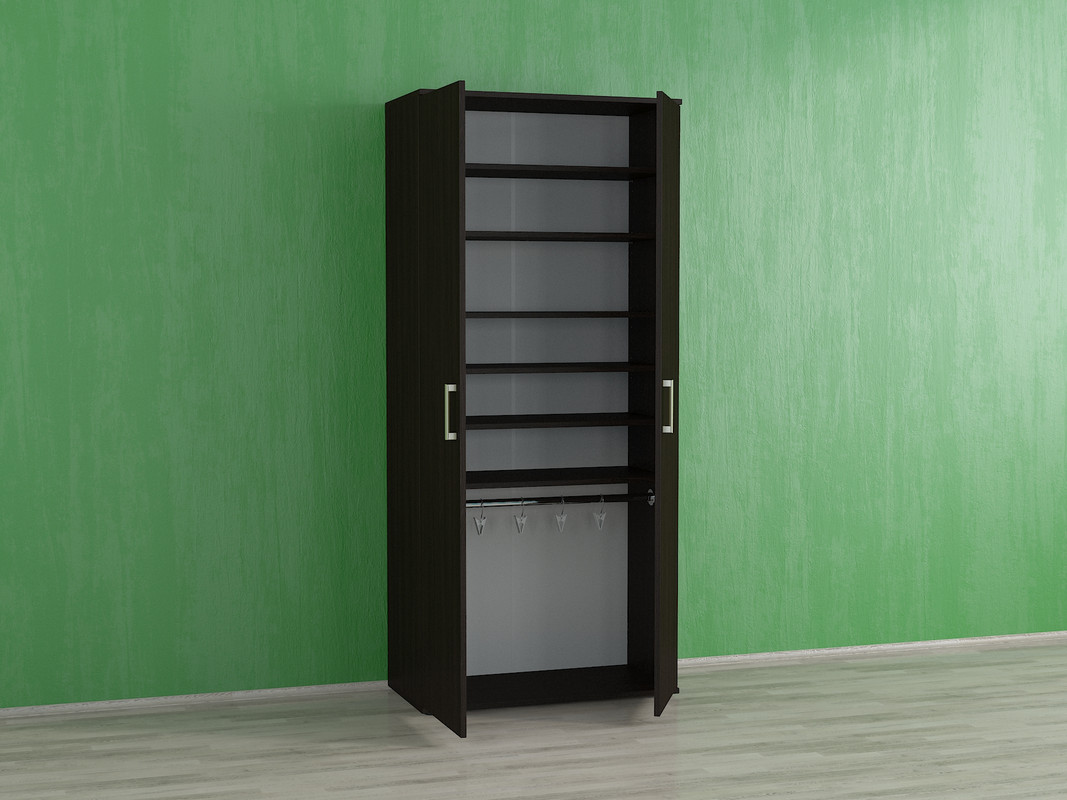 Шафа з полицями для одягу і взуття А-8 венге темний