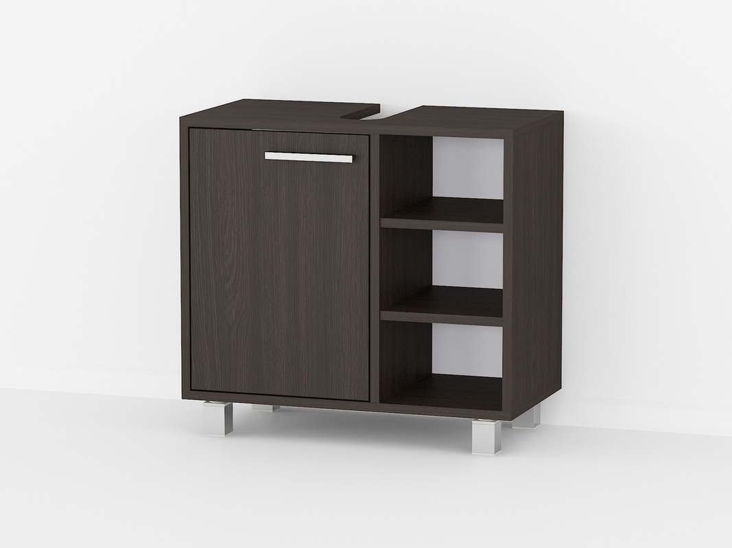 Шафа під умивальник з полками А-65 венге темний