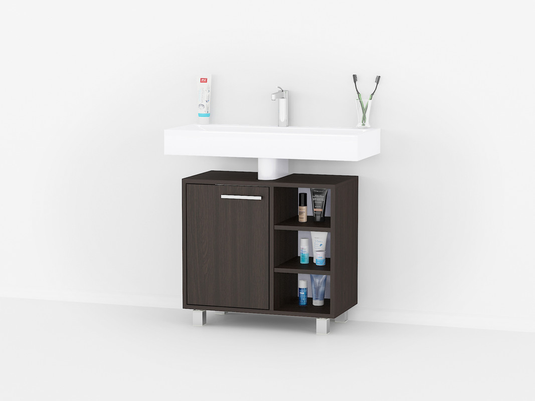Шафа під умивальник з полками А-65 венге темний