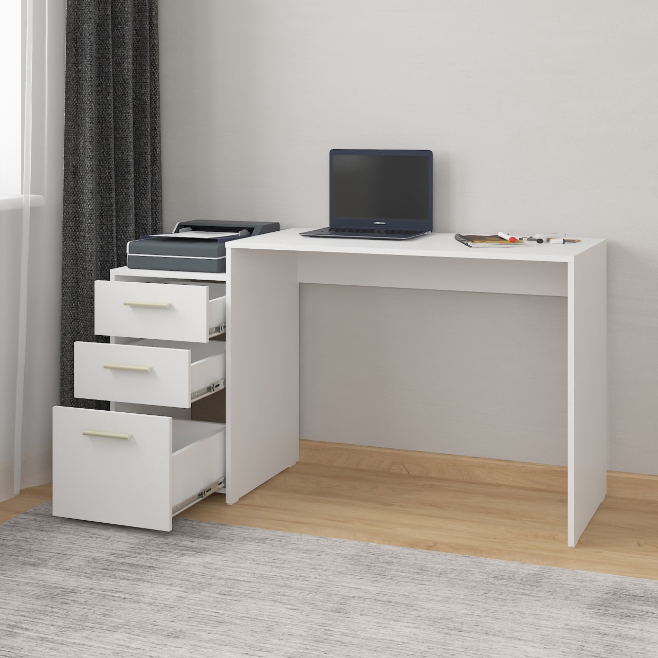 Комп'ютерний стіл А-187 білий