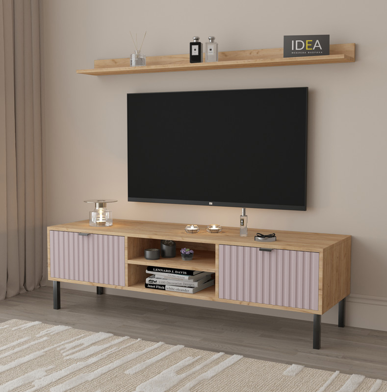 Тумба під ТВ П-5 Дуб Крафт - Лавандовий