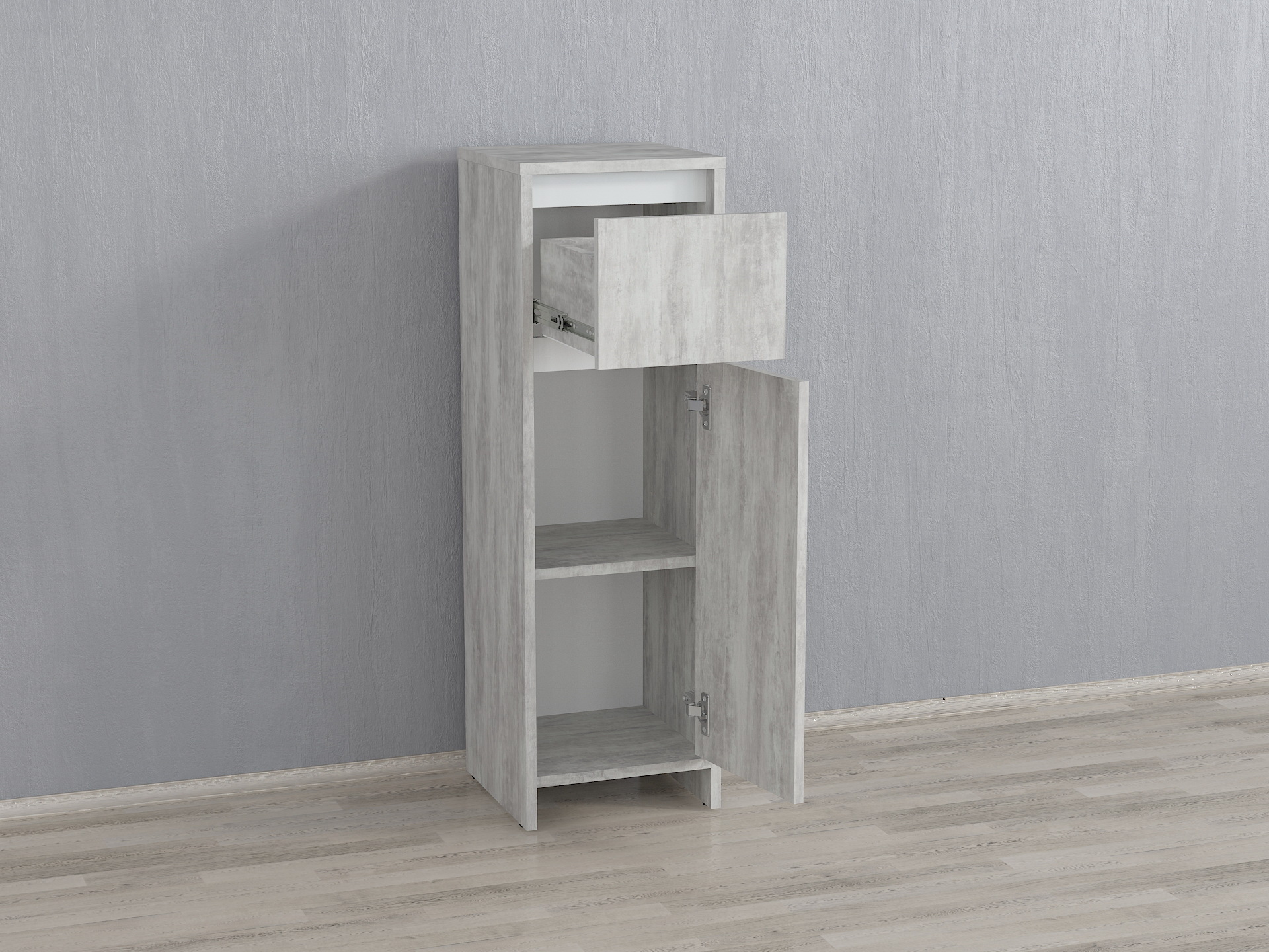 Пенал А-117 без ручок бетон