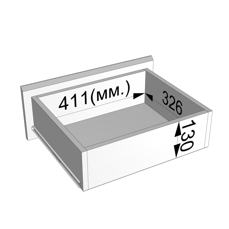 Приліжкова тумба на 2 ящика без ручок Б-7.1 Кашемір - Дуб Сонома