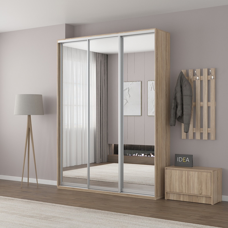 Шафа-купе IDEA серія 2 180 x 60 x 240 см Дуб сонома дзеркало