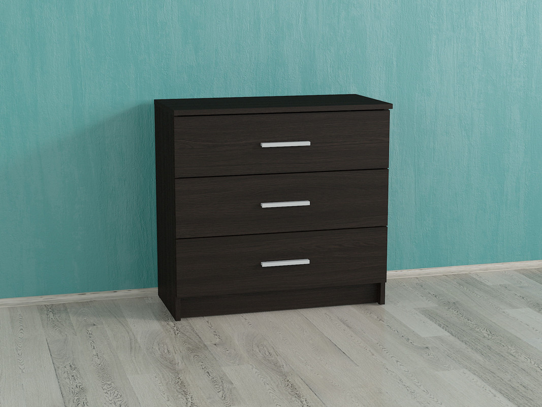 Комод на 3 шухляди А-89 венге темний