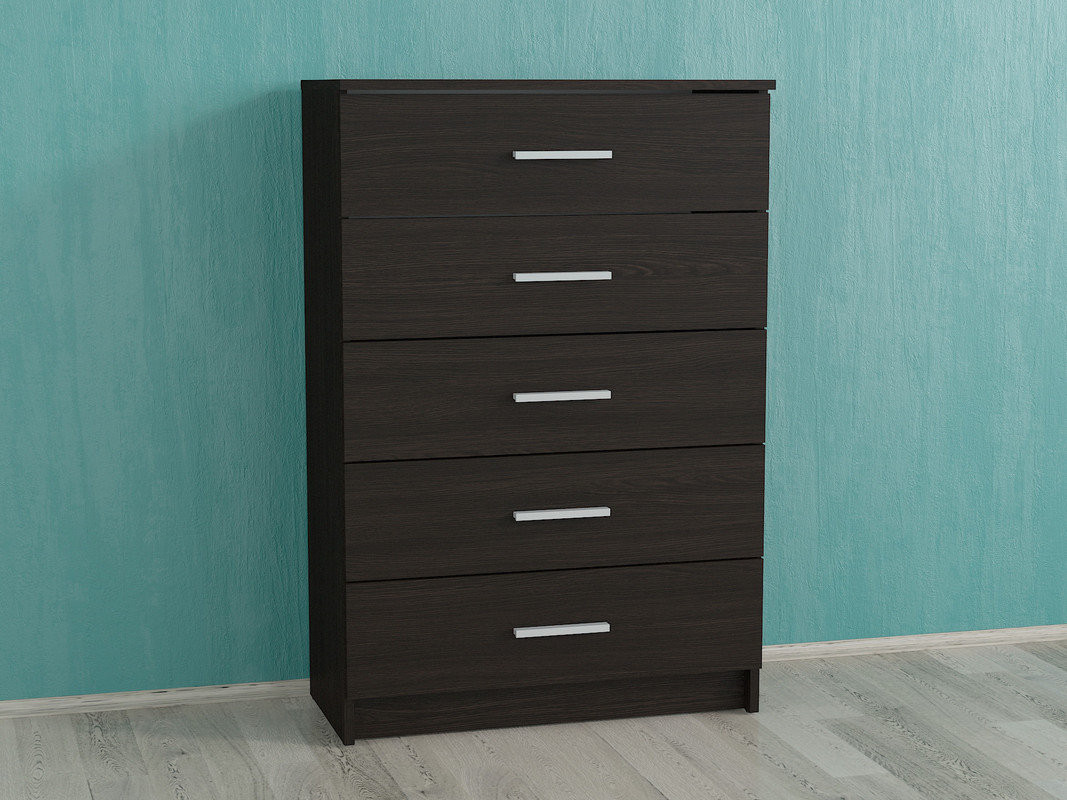 Комод на 5 шухляд А-90 венге темний