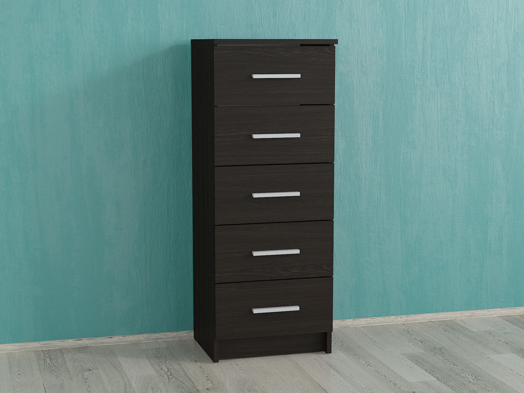 Комод на 5 шухляд А-91 венге темний
