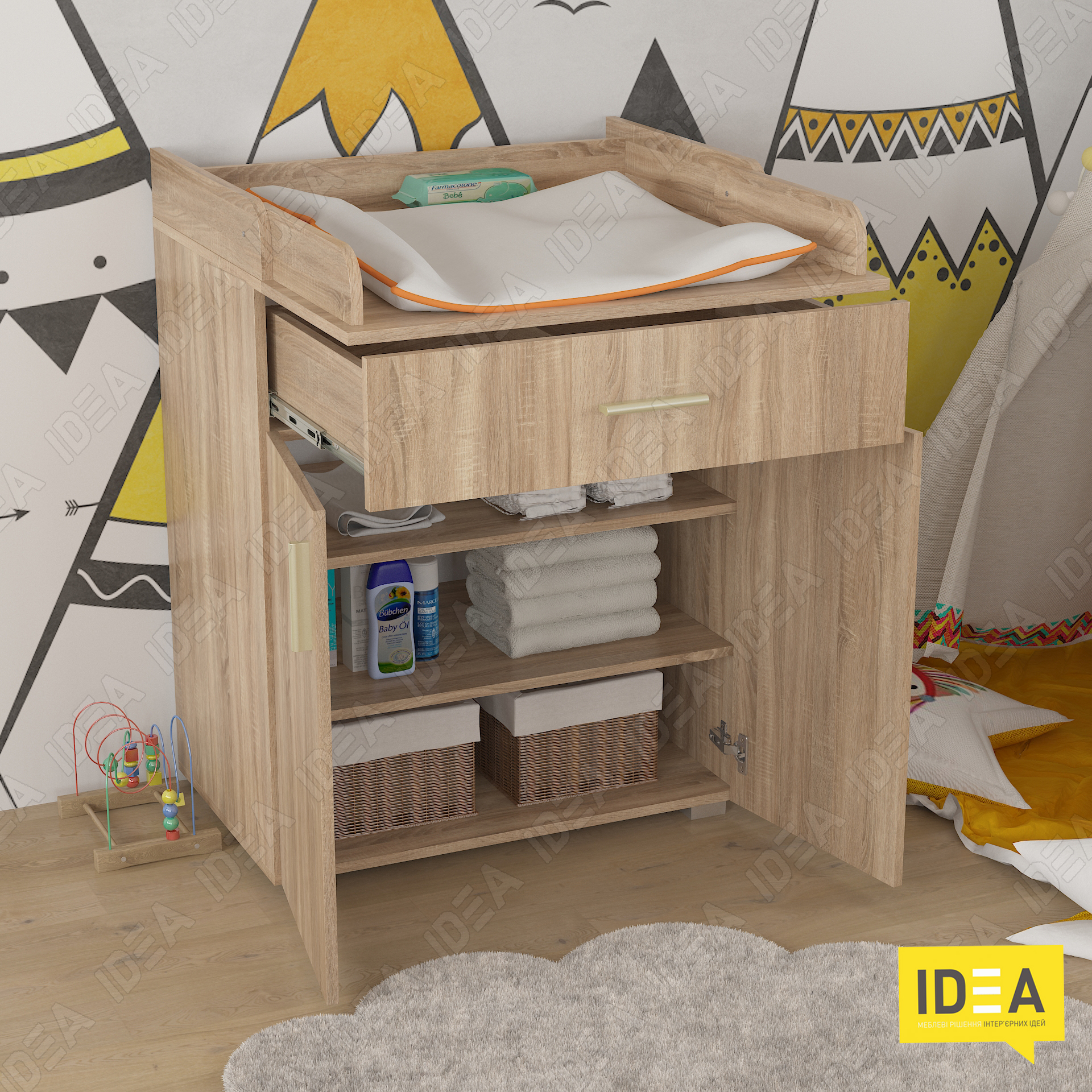 Комод пеленальний А-42 дуб сонома