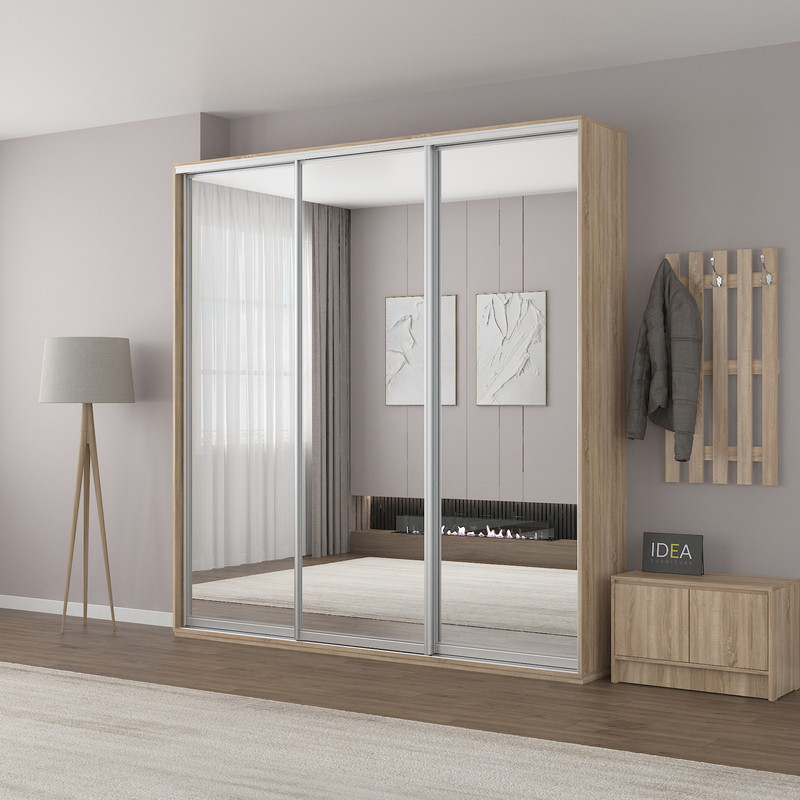 Шафа-купе IDEA серія 2 230 x 45 x 240 см Дуб сонома дзеркало