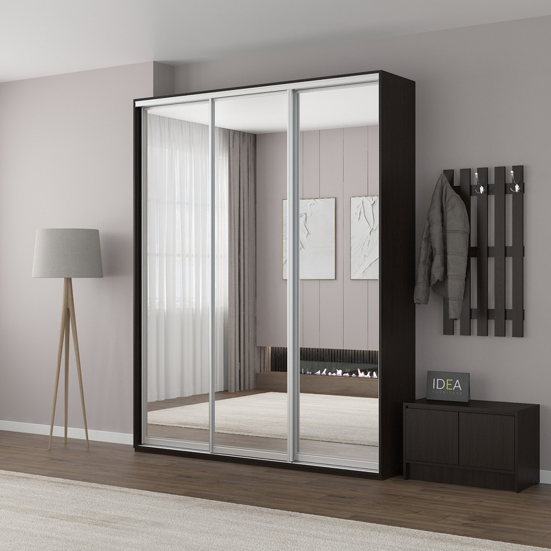 Шафа-купе IDEA серія 3 190 x 45 x 240 см Венге темний дзеркало