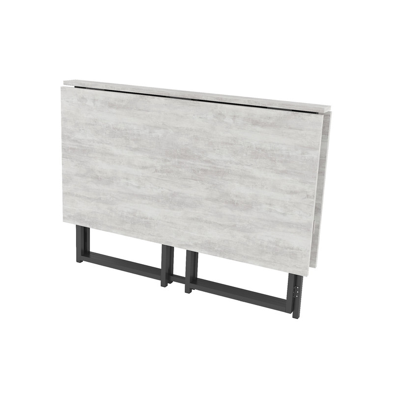 Стіл розкладний Д-41 на дві сторони 756х1375х1044  бетон - чорний