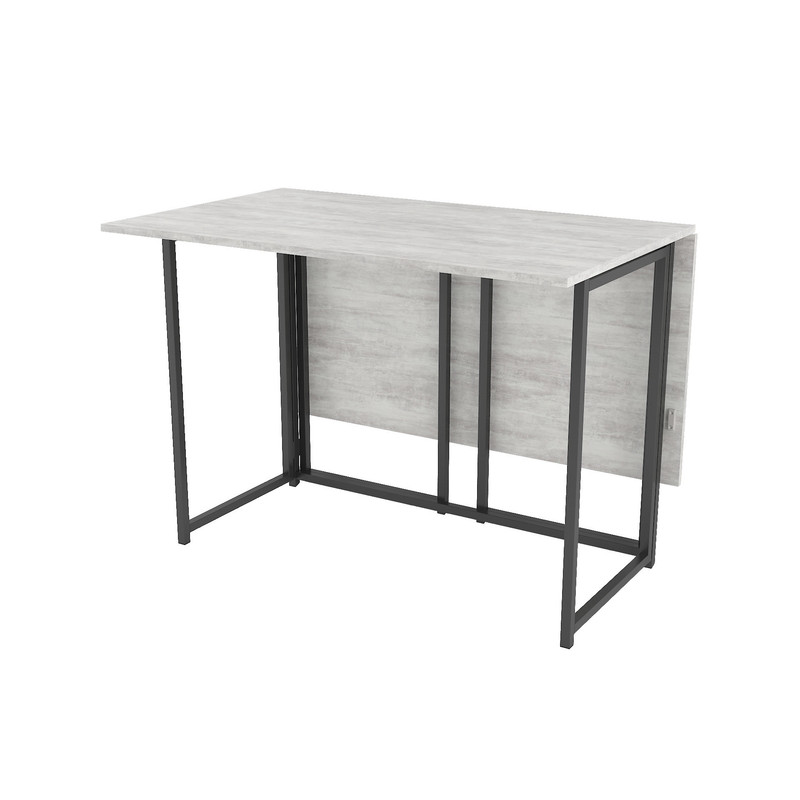 Стіл розкладний Д-41 на дві сторони 756х1375х1044  бетон - чорний