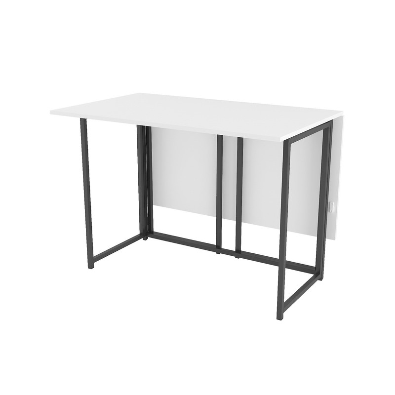 Стіл розкладний Д-41 на дві сторони 756х1375х1044  білий-чорний