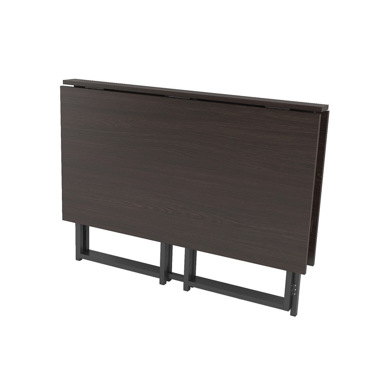 Стіл розкладний Д-41 на дві сторони 756х1375х1044  венге темний - чорний