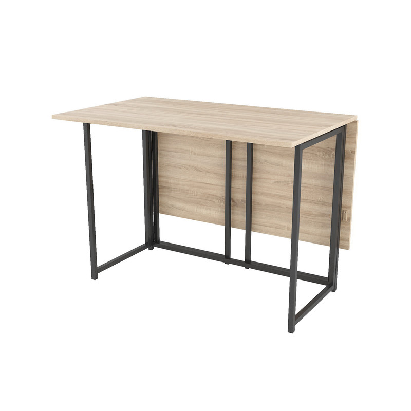 Стіл розкладний Д-41 на дві сторони 756х1375х1044  дуб сонома -чорний