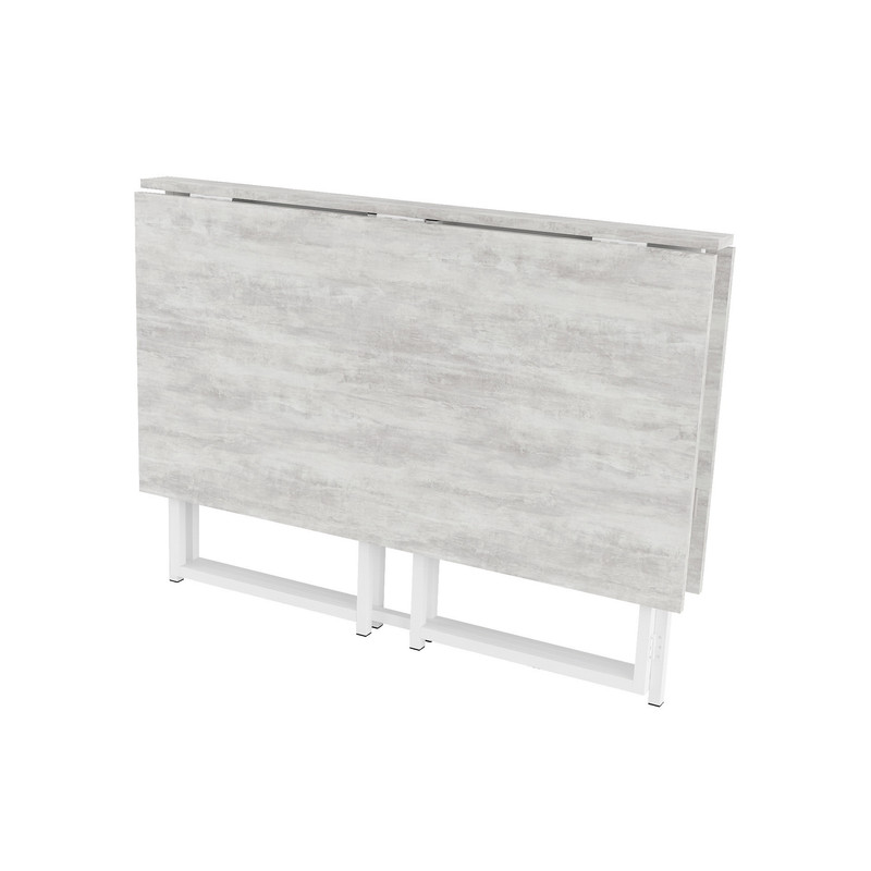 Стіл розкладний Д-41 на дві сторони 756х1375х1044  бетон-білий