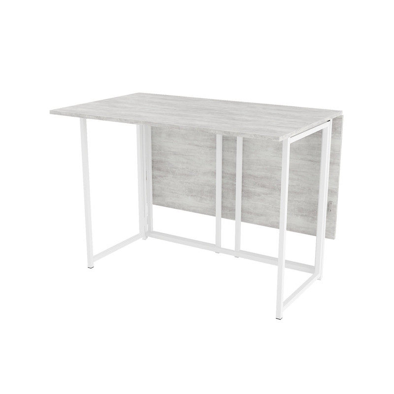 Стіл розкладний Д-41 на дві сторони 756х1375х1044  бетон-білий