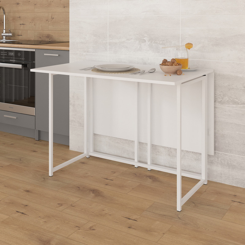 Стіл розкладний Д-41 на дві сторони 756х1375х1044  білий