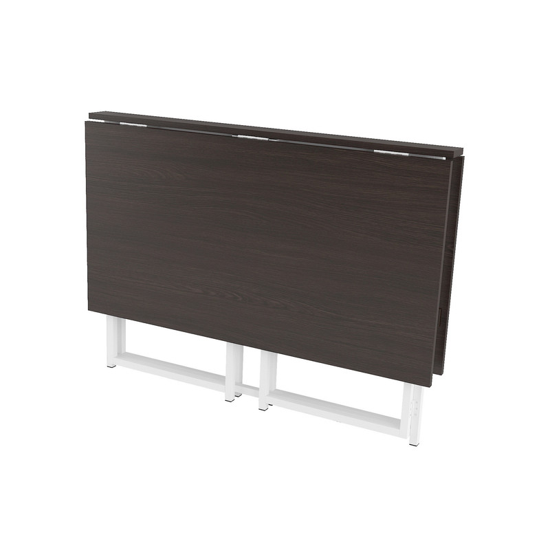 Стіл розкладний Д-41 на дві сторони 756х1375х1044  венге темний-білий