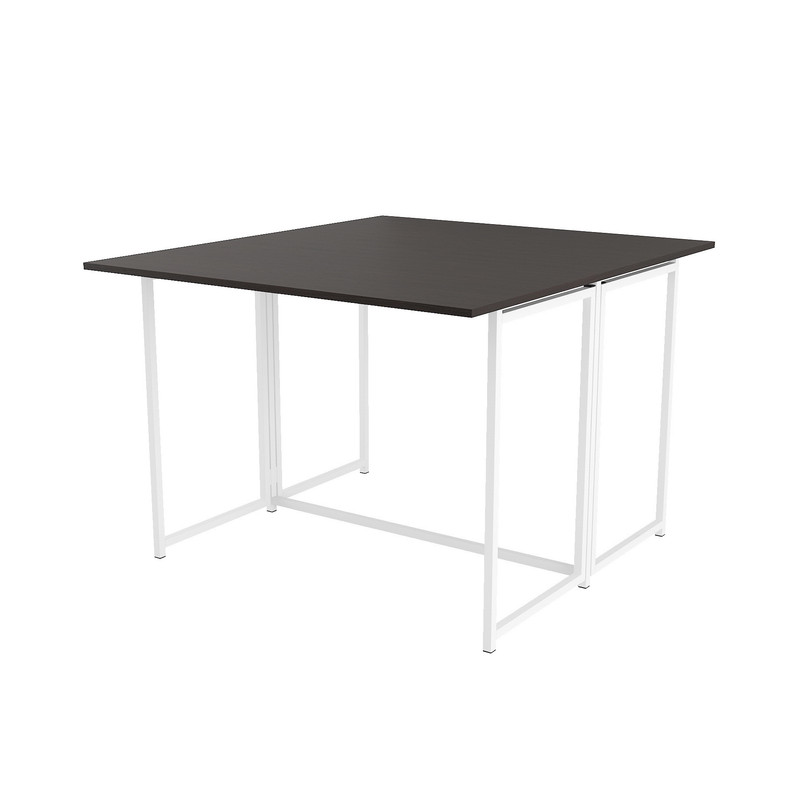 Стіл розкладний Д-41 на дві сторони 756х1375х1044  венге темний-білий