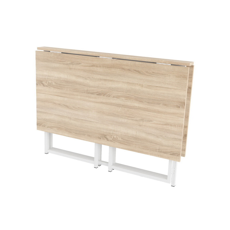 Стіл розкладний Д-41 на дві сторони 756х1375х1044  дуб сонома - білий