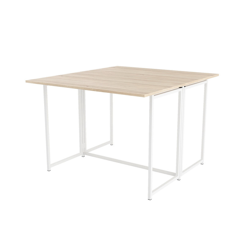 Стіл розкладний Д-41 на дві сторони 756х1375х1044  дуб сонома - білий