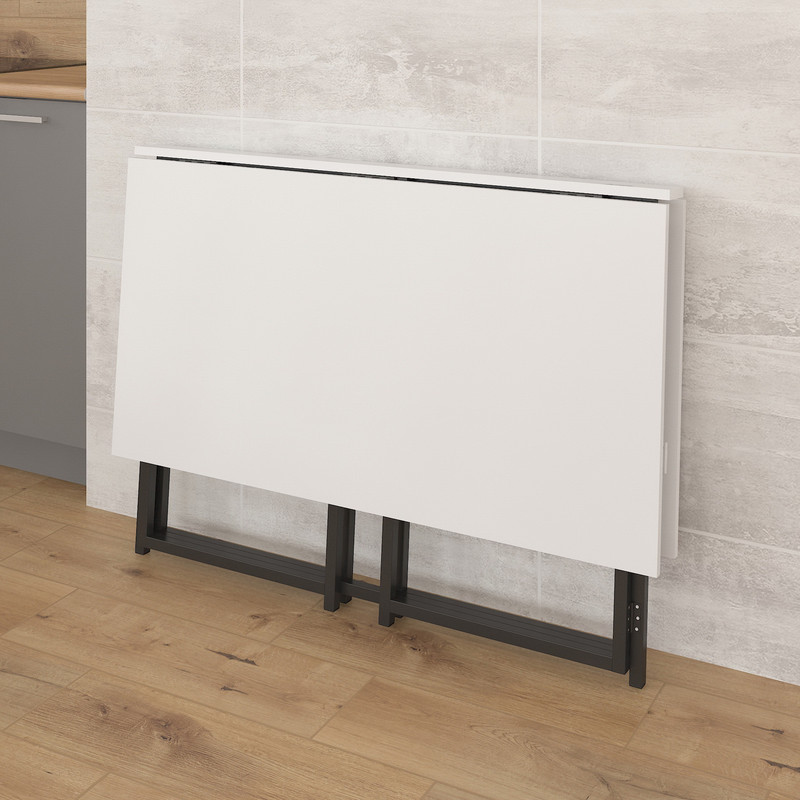 Стіл розкладний Д-41 на дві сторони 756х1375х1044  чорний-білий