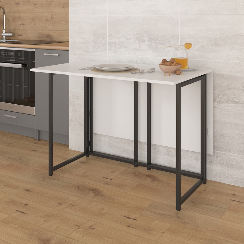 Стіл розкладний Д-41 на дві сторони 756х1375х1044  чорний-білий