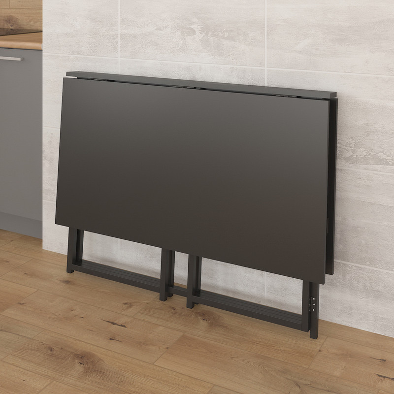 Стіл розкладний Д-41 на дві сторони 756х1375х1044  чорний матовий