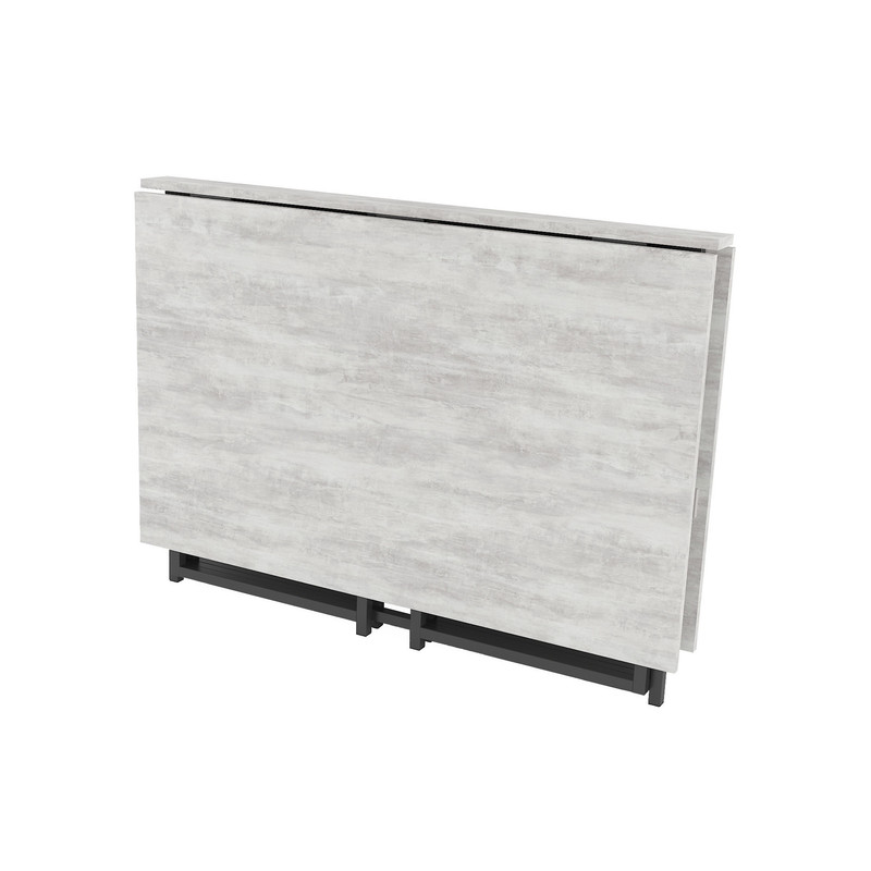 Стіл розкладний Д-40 на дві сторони 756х1175х1044  бетон - чорний