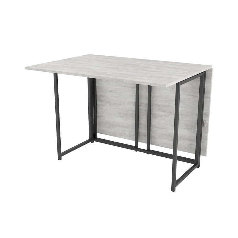 Стіл розкладний Д-40 на дві сторони 756х1175х1044  бетон - чорний