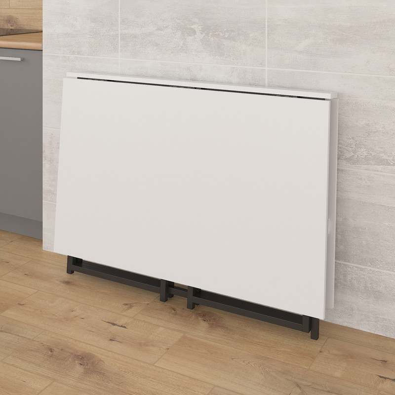 Стіл розкладний Д-40 на дві сторони 756х1175х1044  білий-чорний