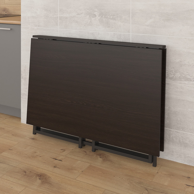 Стіл розкладний Д-40 на дві сторони 756х1175х1044  венге темний - чорний