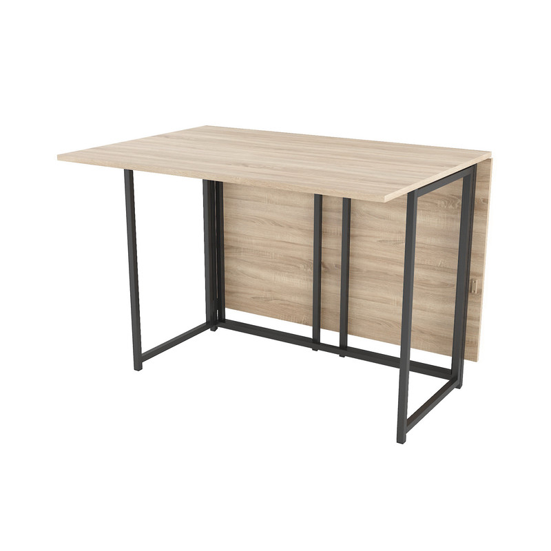 Стіл розкладний Д-40 на дві сторони 756х1175х1044  дуб сонома -чорний