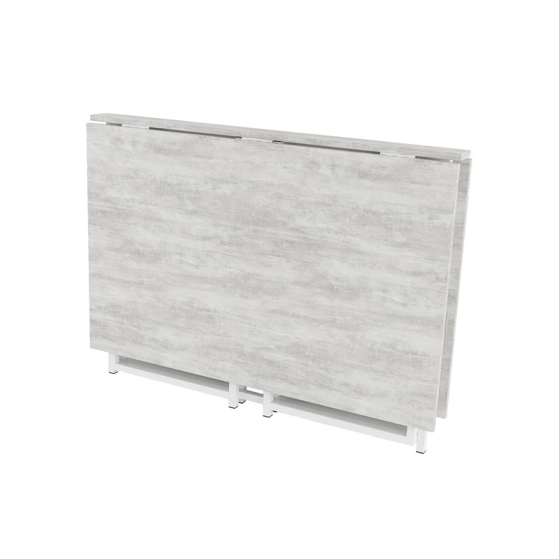 Стіл розкладний Д-40 на дві сторони 756х1175х1044  бетон-білий