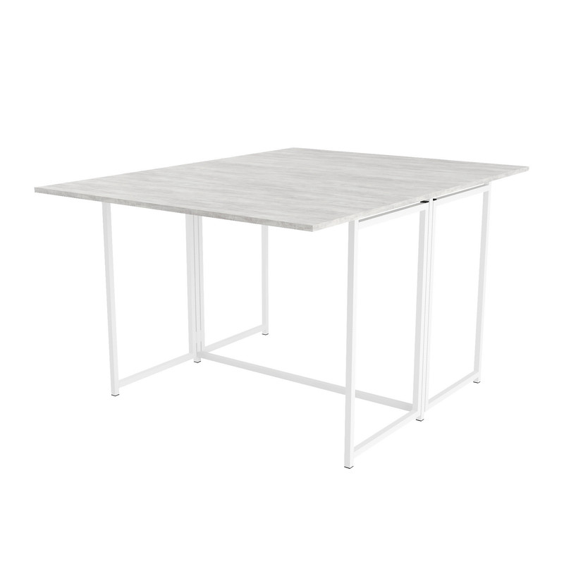 Стіл розкладний Д-40 на дві сторони 756х1175х1044  бетон-білий