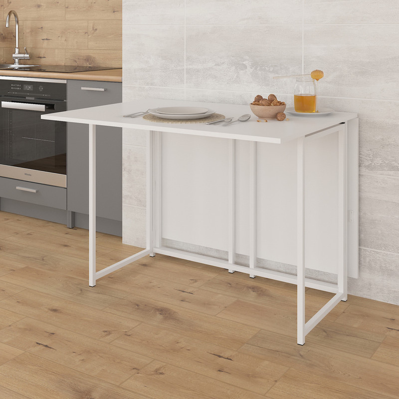 Стіл розкладний Д-40 на дві сторони 756х1175х1044  білий