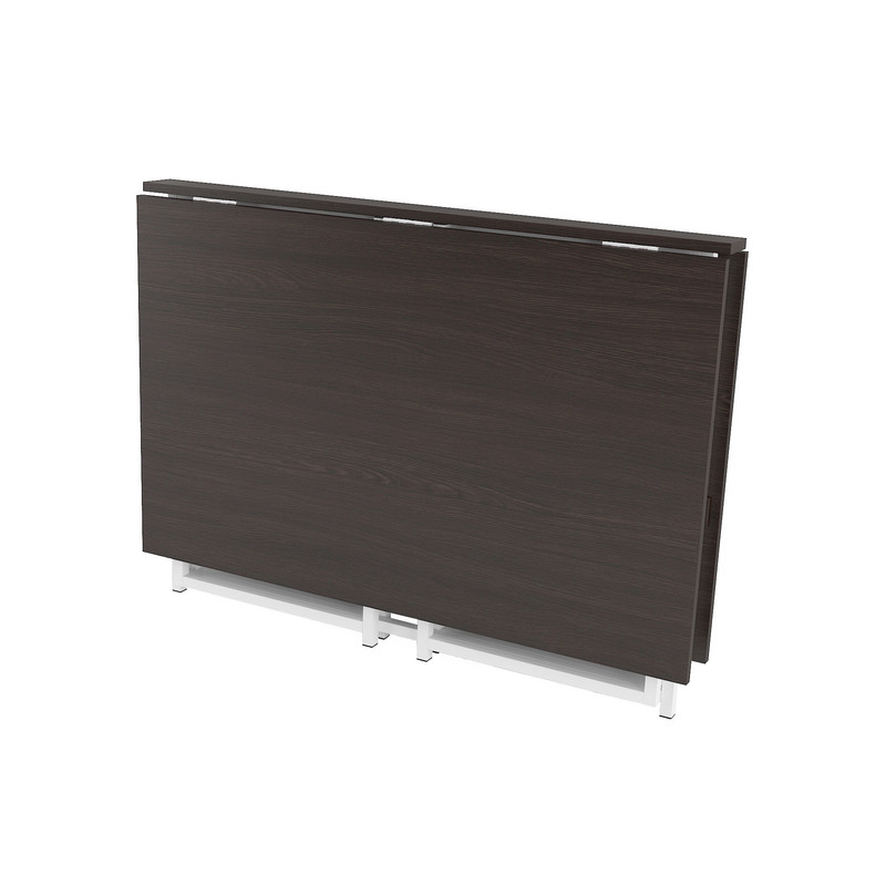 Стіл розкладний Д-40 на дві сторони 756х1175х1044  венге темний-білий