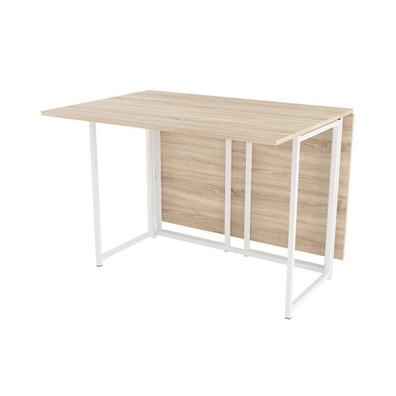 Стіл розкладний Д-40 на дві сторони 756х1175х1044  дуб сонома - білий