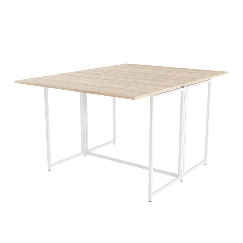 Стіл розкладний Д-40 на дві сторони 756х1175х1044  дуб сонома - білий